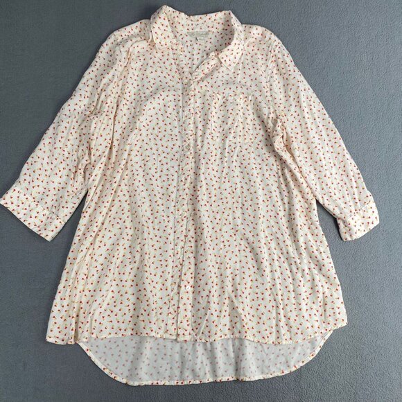 KC Khakis & Co ,Button‎ Women's size XL Shirt  Long Sleeve Floral Lagenlook - Picture 1 of 10